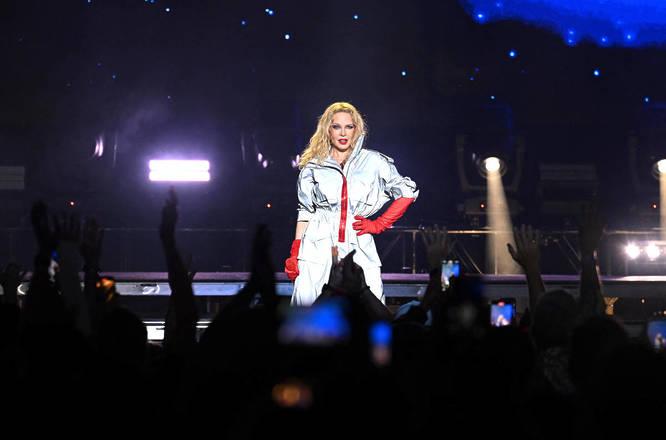 Kylie Minogue performing live 