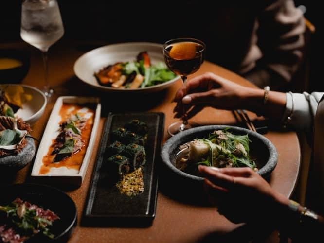 A delicious spread of Japanese food at Sachi restaurant in Pantechnicon, Belgravia
