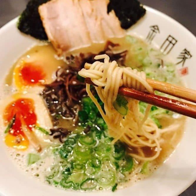 A delicious bowl of steaming ramen at Kanada-Ya ramen restaurant 